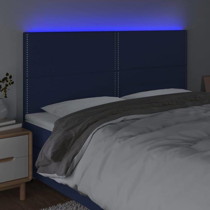 VidaXL LED Headboard Bedroom Furniture Double Bed Accessory Head of Bed Frame Interior Blue 3122304