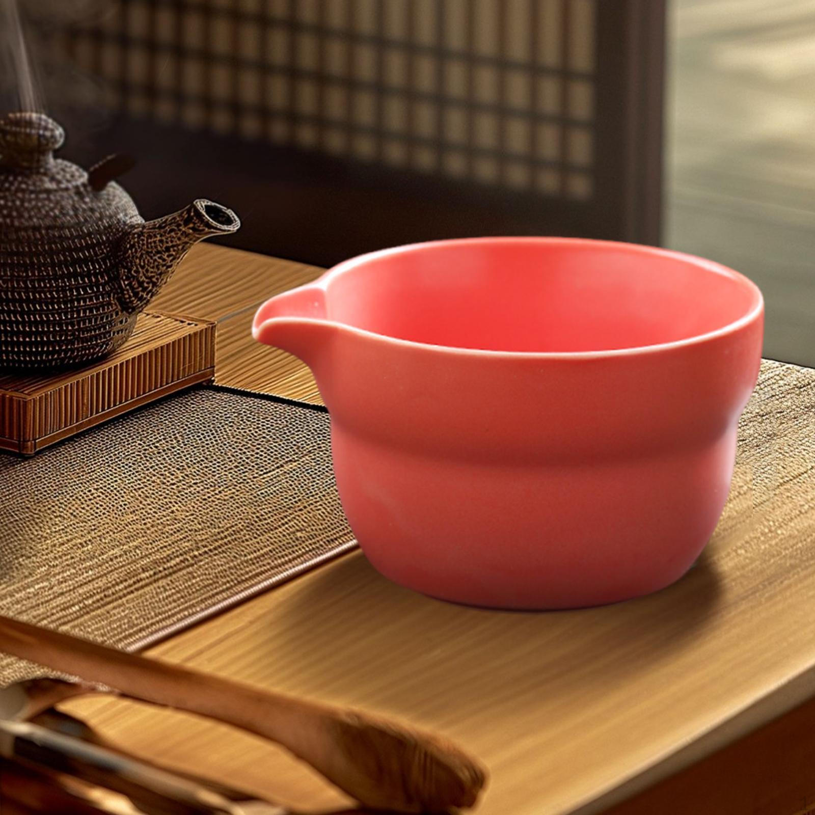 

Ceramic Matcha Bowl Handcrafted Mixing Bowls Traditional Porcelain Tea for Kitchen рожевий