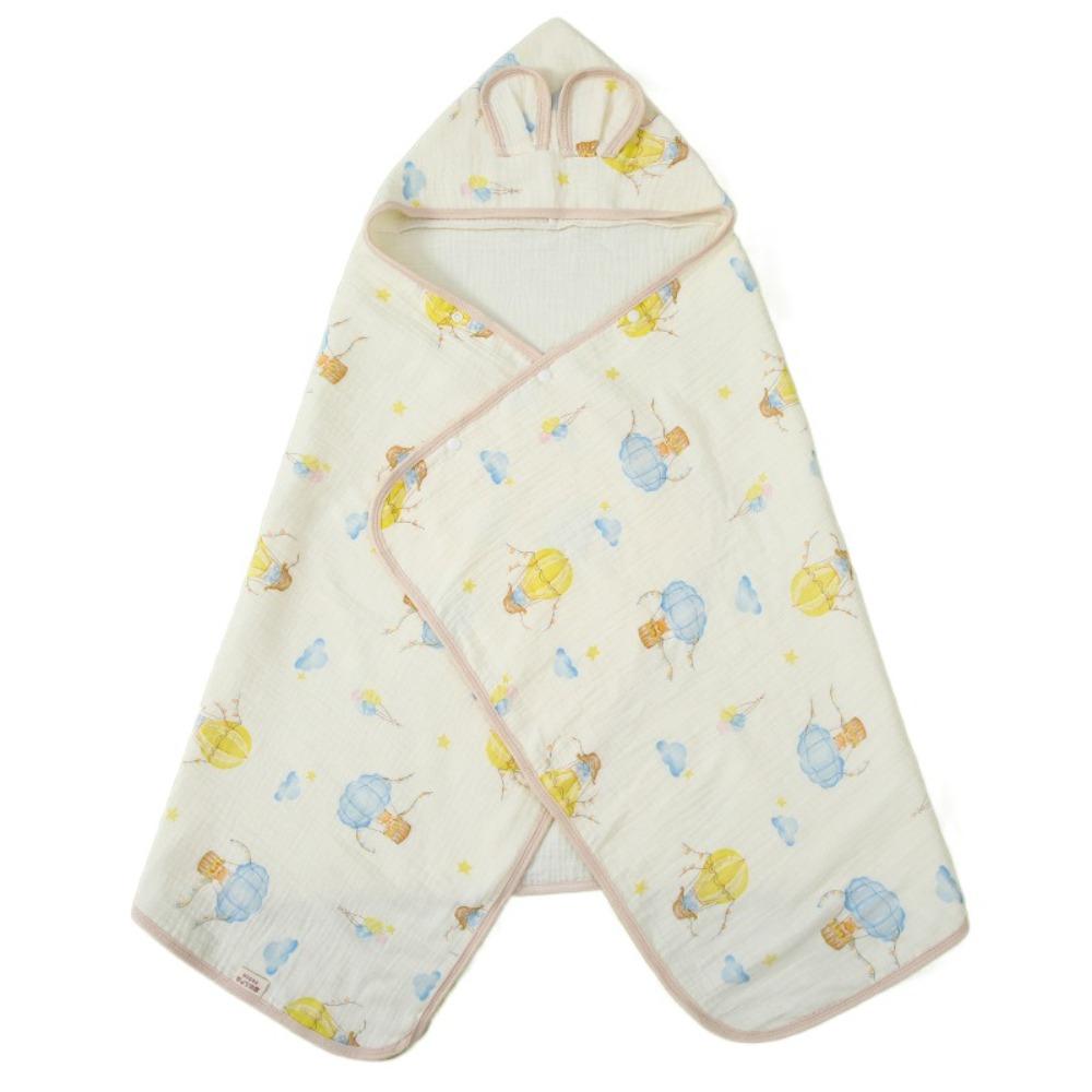 Bear Printed Pure Cotton Gauze Soft Texture Baby Swaddle Cloth Gauze Cover Blanket Children's Bath