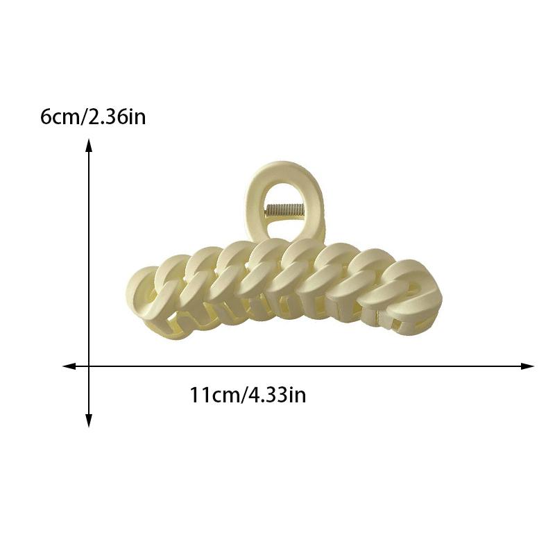 Frosted Chain Large Hair Clip for Women Elegant Shark Clip Hair Claw Fashion Girl Hair Clamp
