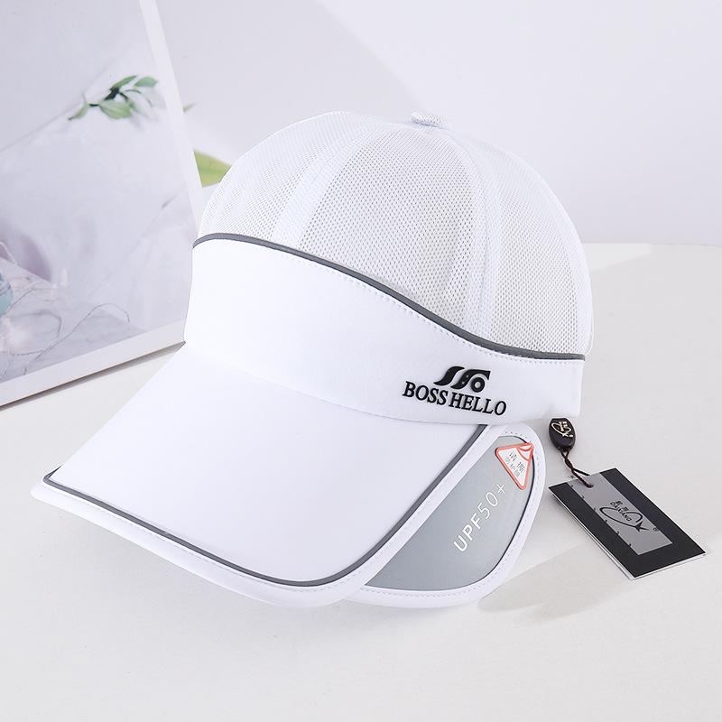Baseball Cap Men's Summer Sunscreen Hat Women's New Enlarged Retractable Brim Outdoor Sports Cap Sun Cover Hat