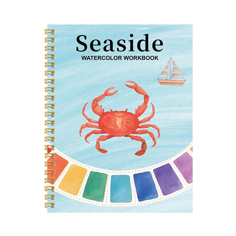 Caiete de lucru acuarelă Carte de colorat Prietenos pentru începători Kit de pictură Scene ușoare din natură Set de vopsele Artă Meșteșuguri