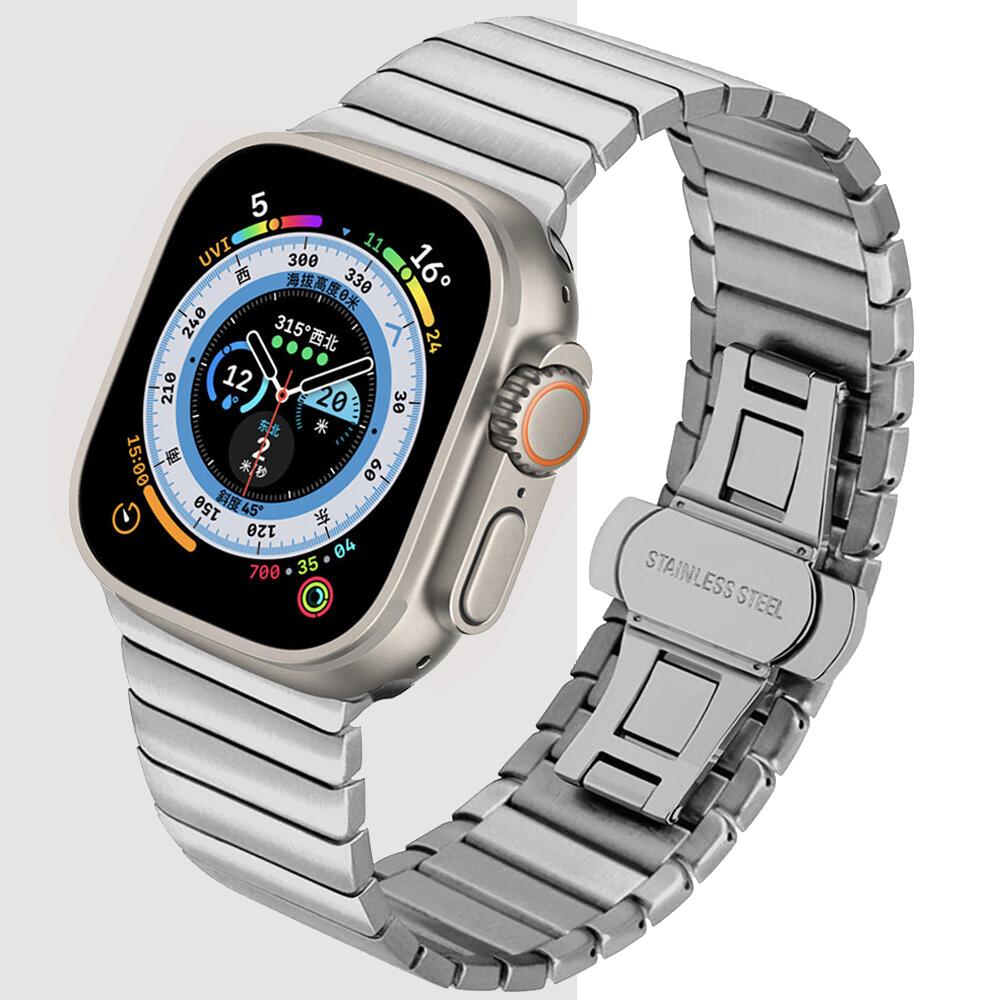 Luxury Link Watch Band for Iwatch Series 8 Ultra 7 SE 6 5 4 3 Stainless Steel Strap for Apple Watch Band Ultra Smartwatch Strap