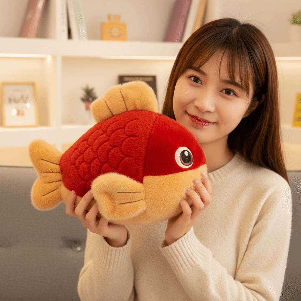 Cute Simulated Carp Fish Doll Plush Material Koi Plush Toy Goldfish Stuffed Doll  For Kids