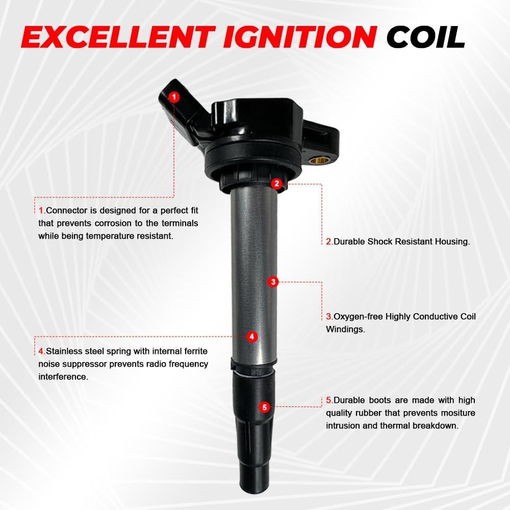 4 Sets Ignition Coil & Spark Plug For Toyota Corolla 11-15  UF596