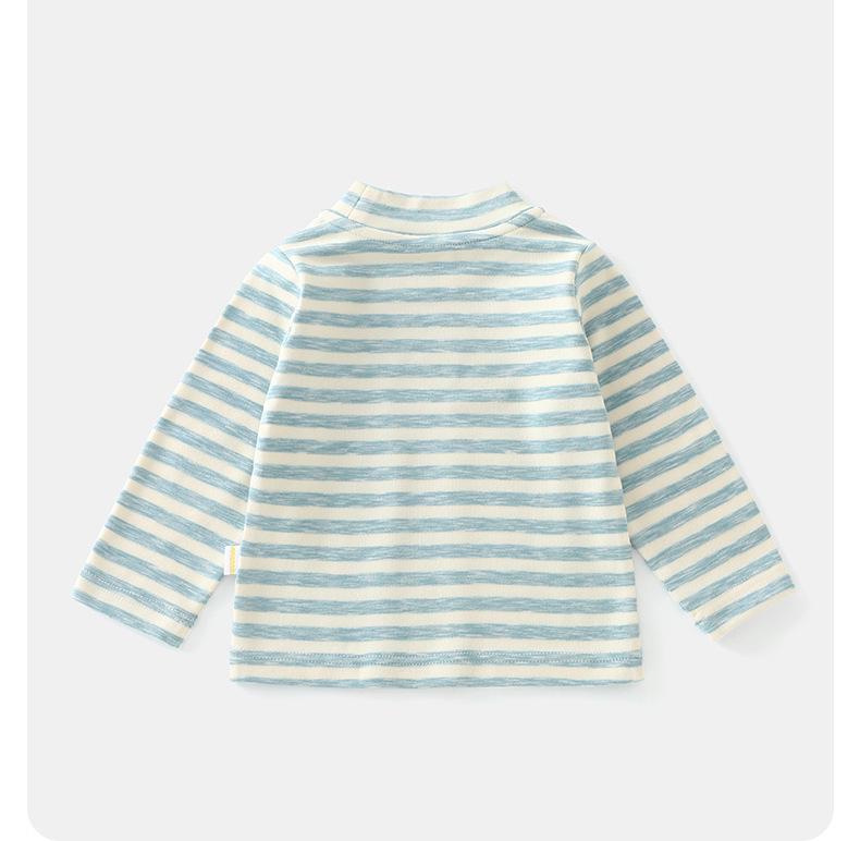 DUUDUU Striped Long Sleeve T-Shirt for Baby Boys & Girls - 2025 Korean Style Base Layer