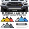 Car Badge Fade-resistant 3D Design Stylish Universal Tri-color Grille Emblem for Toyota