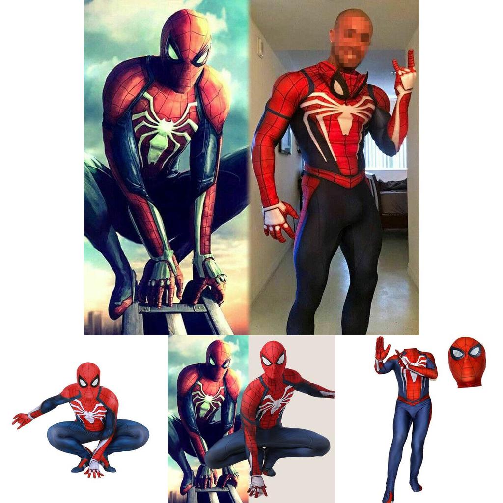 Ps4 Insomniac Spider-man Cosplay Costume 3d Print Adult Kids Spidey Zentai Suit With Exquisite Workmanship And Breathable Lycra Material