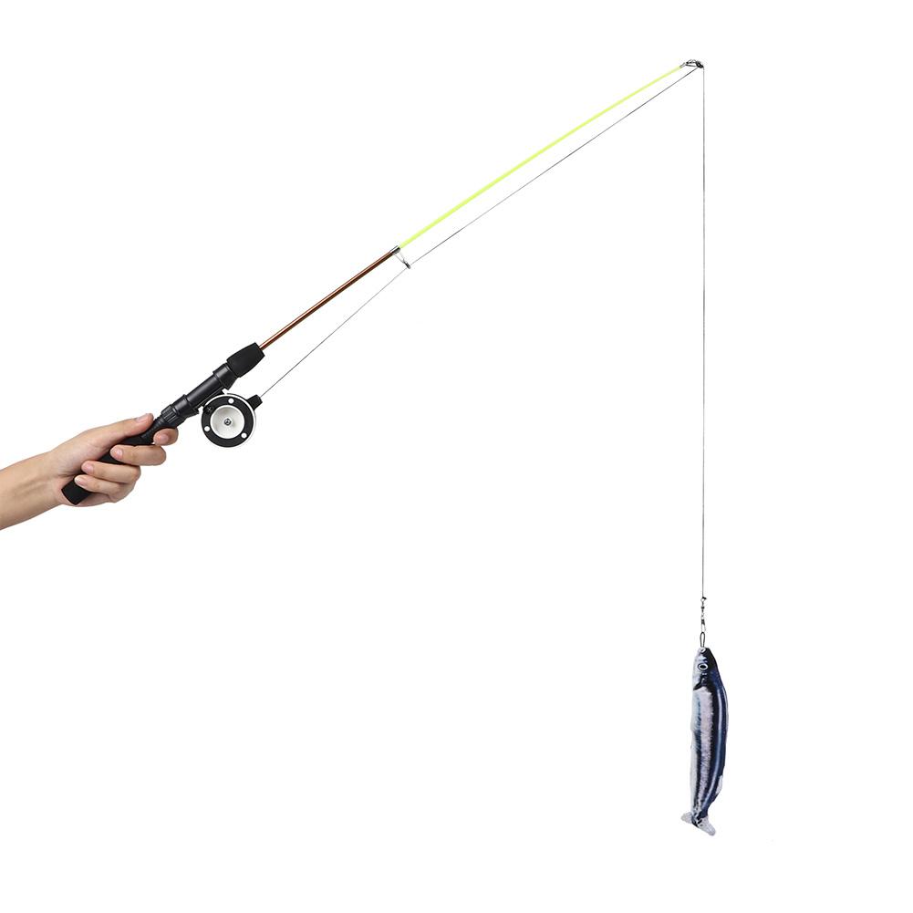 Plastic Simulation Telescopic Pet Cat Funny Teaser Dangler Rod Stick with Catnip Interactive Training Toy