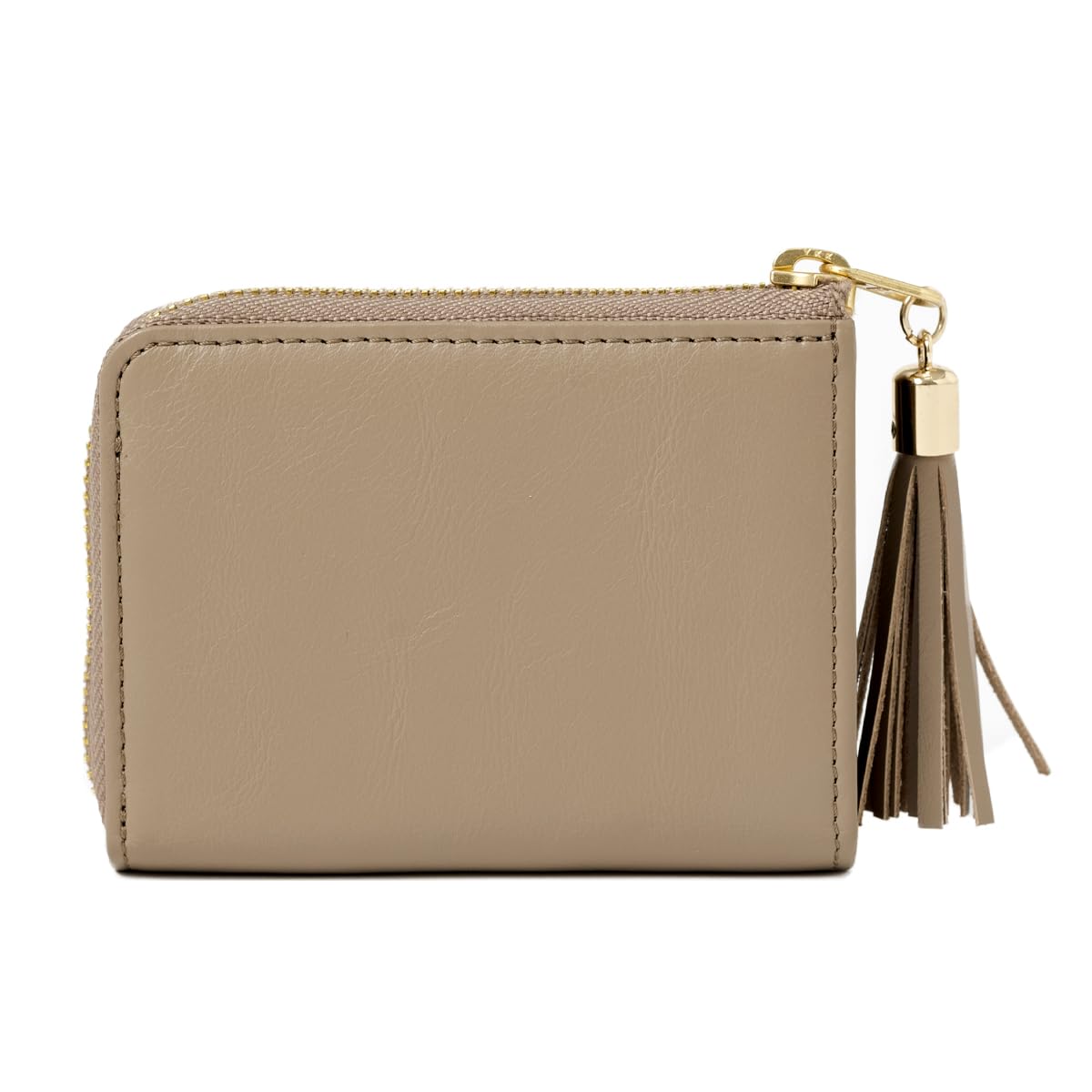 

Official SATTO L Mini Wallet for Bifold SATTO L Skimming Protection [BELLVO] Women, L-Shaped Zipper, Fold-Free, Compact, Wallet, Brand, (Taupe)
