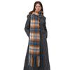 Autumn and winter new trend warm thickened comfortable contrasting color multi-color plaid fringed scarf scarf women