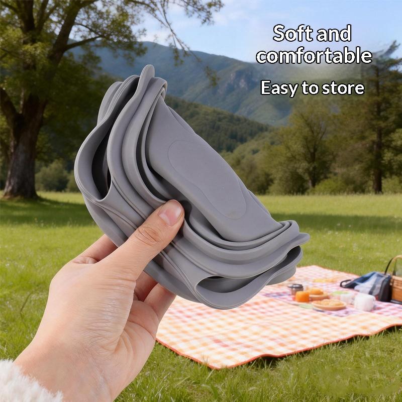 Dog Cat Folding Bowl Single Double Bowl Silicone Bowl Portable Bowl For Going Out Drinking And Feeding 2-In-1 Bowl Pet Supplies