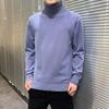 Autumn Winter Turtleneck Sweater Pure Color Bottoming Shirt Tide Brand Sweater All-match Cardigan Sweater Young Men's Warm Pullover