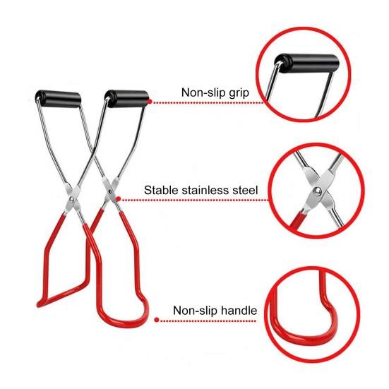 Canning Jar Rack Stainless Steel Canning Jar Lifter Tongs Steamer Rack for Stove Top Heating Regular Wide Mouth Mason Jars