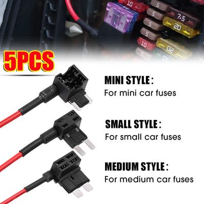 Car Fuse Box Electrical Appliances Mini Small Medium Car Fuse Holder Add-a-circuit Power Supply Adapter Auto Circuit Extender