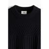 H M Regular Fit Textured Knit juMper Navy Blue
