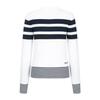 MARTINE GOLF Stripe Boat Neck Knit_O/White