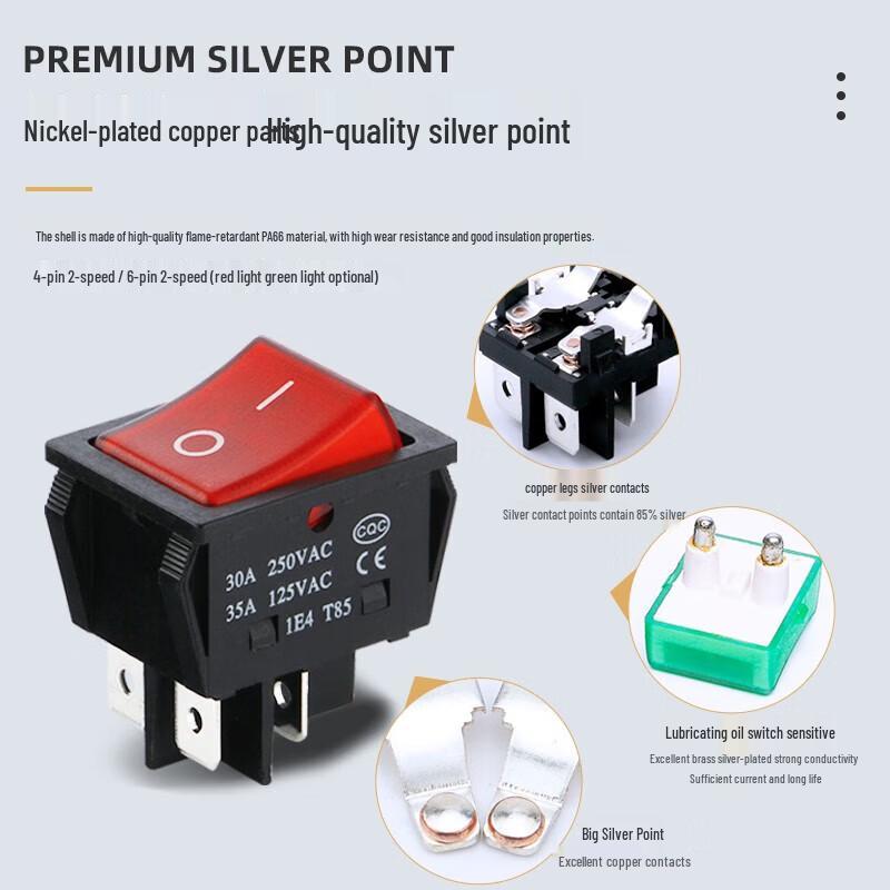 Gangwo KCD4 30A High Current Rocker Switch