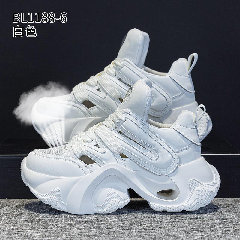 

Mesh dad shoes new summer hollow comfortable thick sole heightening casual shoes 34 белый