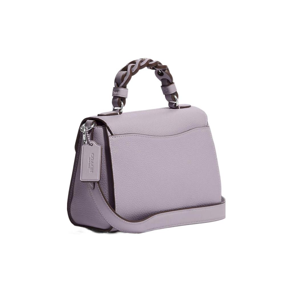 New COACH Morgan Leather Briefcase, Handbag, Crossbody Bag Regular Women's Taro Purple CJ618-SVM4