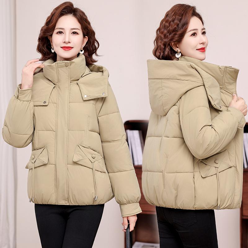 Women's New Fashionable Versatile Hooded Cold Fluffy Warm Loose High-quality Fabrics Casual Sports Cotton Coat Jacket