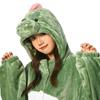 OLAOLA Dinosaur Kigurumi Pajamas for Animal Fluffy Winter Cute Loungewear for Warm and Warm for Cold Weather Flannel Material Size S Adults, Cosplay,