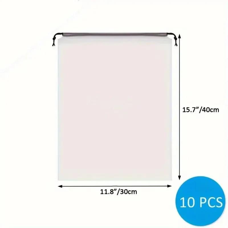 

10 шт. Портативная сумка для хранения обуви с завязками на шнурке, эко-сумка для хранения всякой всячины, дорожная косметичка, водонепроницаемая прозрачная пластиковая сумка для хранения прозрачный