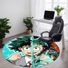 1pc My Hero Academia Chair Carpet for Office Non-Slip, Soft & Comfortable, Carpet for Office, Gaming, Lightweight Round Floor Mat