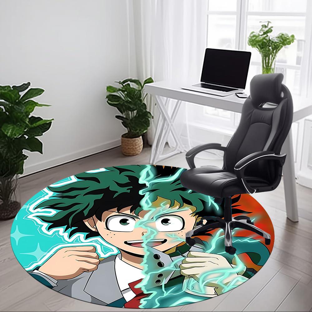 1pc My Hero Academia Chair Carpet for Office Non-Slip, Soft & Comfortable, Carpet for Office, Gaming, Lightweight Round Floor Mat Yy251021013