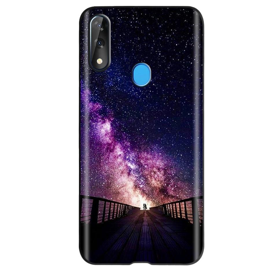 Etui do ZTE Blade V10 Modny Wzór Kwiatowy Serce Etui na Telefon do ZTE Blade V10 Vita V 10 Czarne Silikonowe Miękkie TPU Zderzak