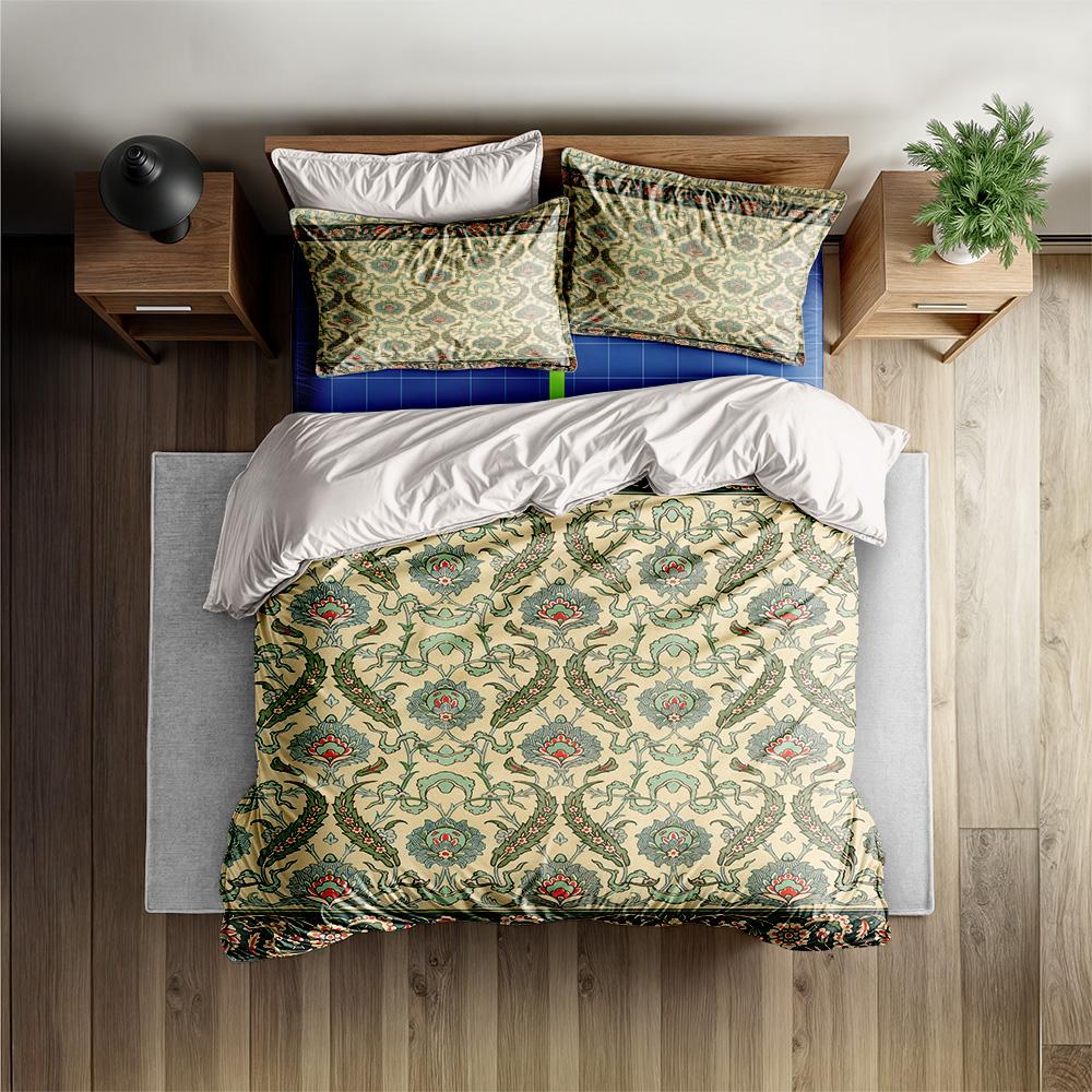 Antique Morrocan Petal Duvet Cover Set UK Single Double Queen King US Twin Full King Size Bed Linen Set