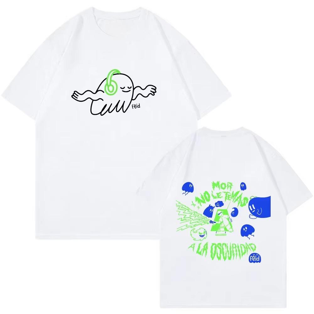 Feid Ferxxo No Le Temas A La Oscuridad TShirts Men Women Fashion Harajuku ONeck Short Sleeve Male Top Fans Gift Streetwear
