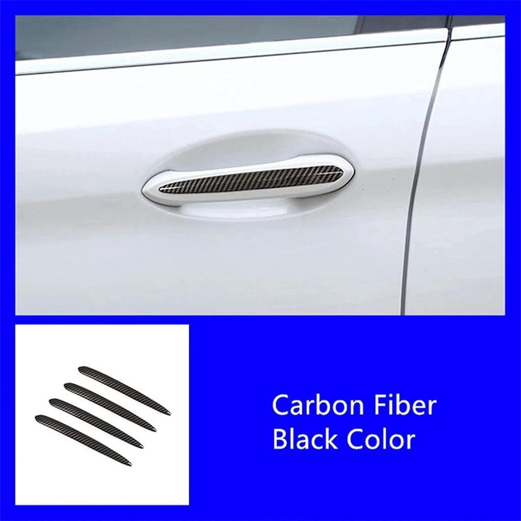 Auto Styling Außentürgriffleisten Dekoration Aufkleber Zierleiste für BMW 5er G30 G38 2018-2021 Carbonmuster Schwarz