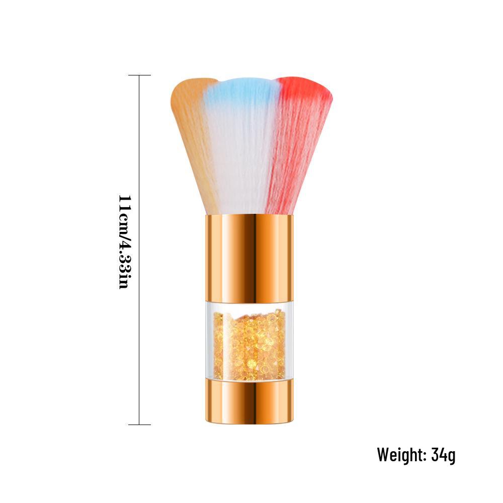 

Семицветная акриловая кисть для удаления пыли для нейл-арта со стразами на ручке