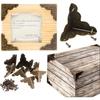20pcs Printed Bag Corner Hardware, Retro Copper Metal Corner Protector, Wine Box Hinge Buckle Decorative Hardware  Accessories