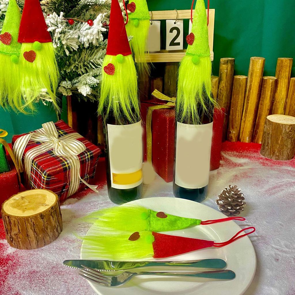 Christmas Decorations:  Christmas Hats, Christmas Lollipop Caps, Christmas Hat Knife And Fork Covers, Wine Bottle Caps, Decorative Items