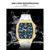 CURREN Luxury Vintage Watch for Men Sports Chronograph Quartz Wristwatches with Silicone Strap,Date,Luminous