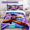 3-teiliges Bettbezug-Set (1 * Bettbezug + 2 * Kissenbezug, ohne Kern), DRAGON BALL Print Weiches Ganzjahres-Bettwäscheset, Heim-Schlafzimmer-Dekor Geschenk