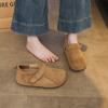 Stepping On Shit Feeling Retro Birkenstocks Women's Autumn and Winter 2025 New One-pedal Lazy Shoes Casual British Style Single Shoes