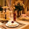 6Pcs Red Rose Shape Ring Wedding Towel Buckle Napkin Party Hotel Table Decor