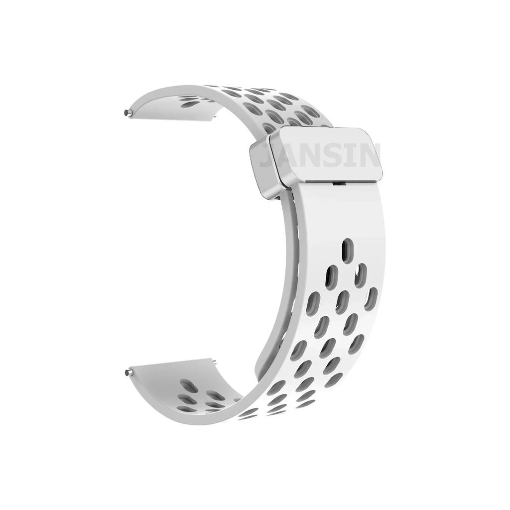 22mm Magnetic Silicone Strap For Amazfit Bip 6 5 5 Unity/GTR 2 3 4 Breathable For Amazfit Stratos/Balance/Pace Sports Wrist Belt