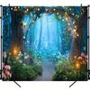 Striscione Incantevole Foresta delle Fate Festa delle Fate - Sfondo versatile in poliestere per compleanni, battesimi e altro ancora