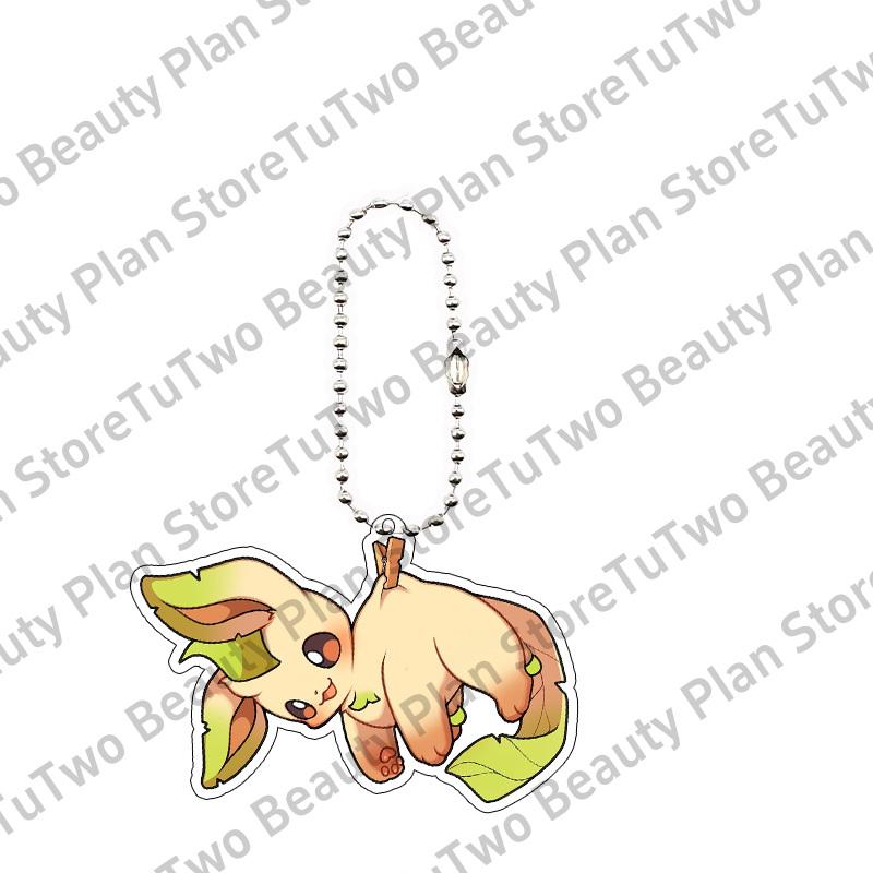 Creative Classics Eevee Anime Acrylic Keychain Pendant Decor Cartoon Umbreon Eevee Espeon Glaceon Jolteon Bag Key Ring Charm