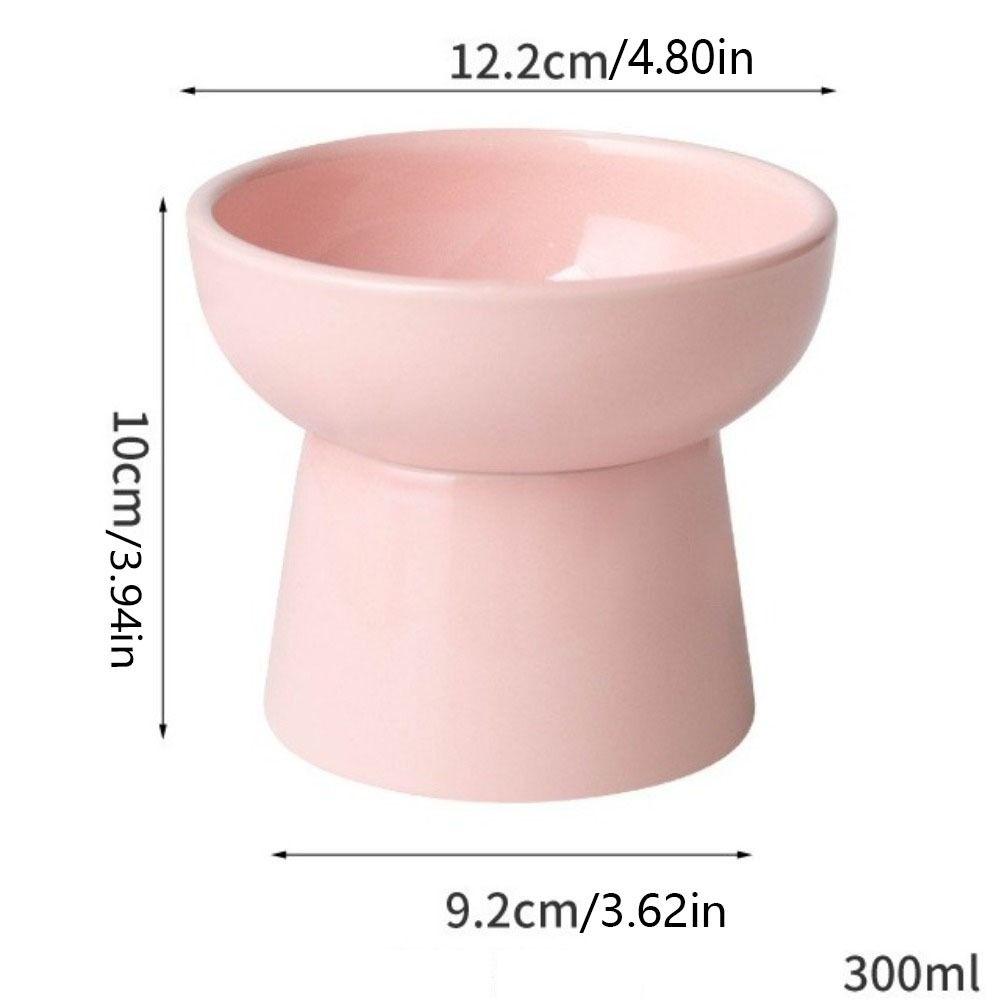 Ceramic Cat Elevated Bowl High Foot Pet Feeding Dishes Nordic Style Dog Food Water Feeders  Kitten