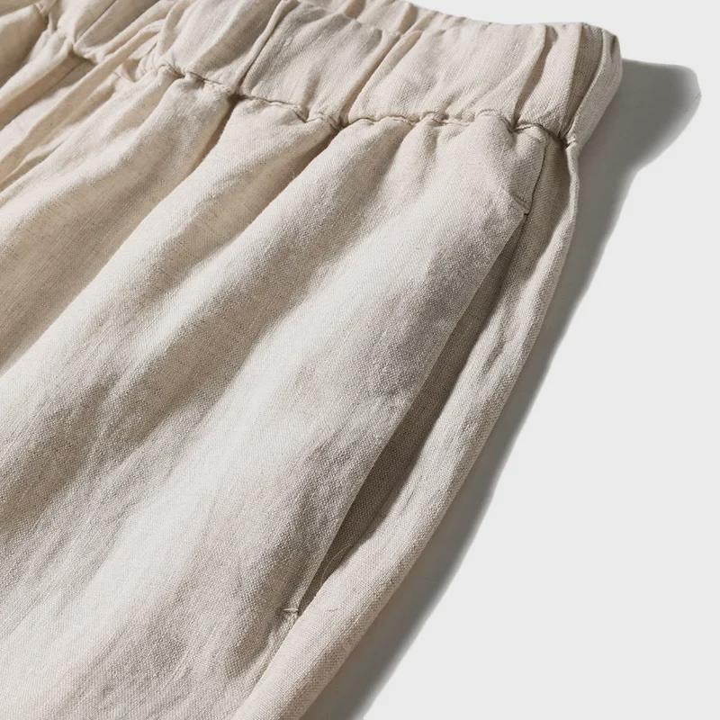 Premium Linen Japanese Loose Straight Casual Cropped Pants - Breathable, Comfortable, and Versatile.