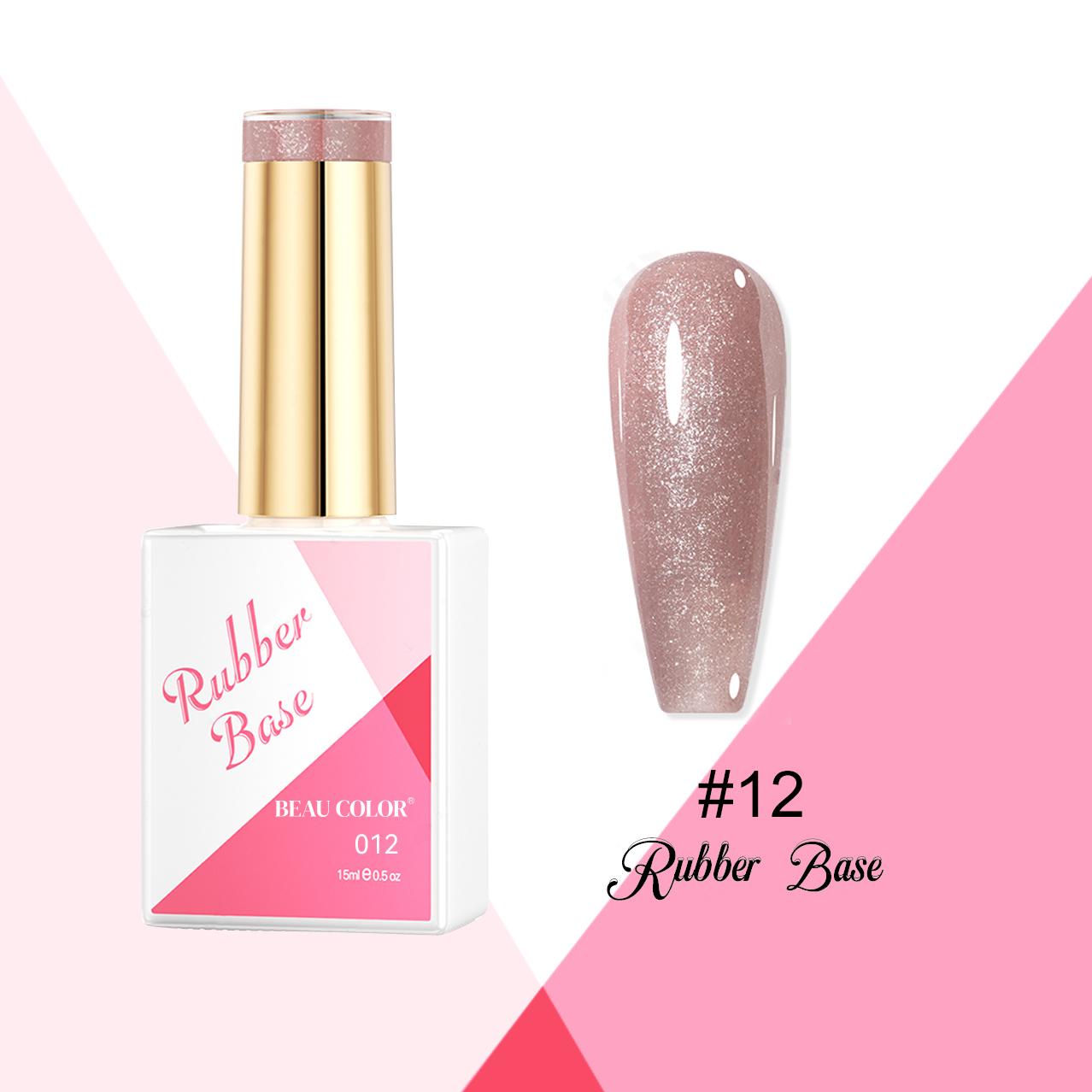BEAU COLOR 15 мл высокопрочный 12-цветный каучуковый гель-лак для ногтей с эффектом розового цвета, УФ/светодиодный полуперманентный гель-лак для ногтей