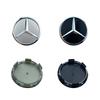 4Pcs 60MM Black Silver Car Wheel Center Hub Cap Badge Logo Cover Accessories For Mercedes Benz W205 W204 W203 A C E B Class