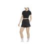 Nike Sportswear Mid-Rise Solid Color Lace-Up Casual Shorts Women Shorts Black White FV7558-010