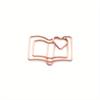 10pcs Fantastical Cartoon Paper Clip Bookmark - Rose Gold Curve Design, Suitable for Learning, Exams, and Books