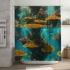 Underwater World Shower Curtain Blue Ocean Corals Fish Bath Room Decor Customizable Printing Waterproof Home Improvement Decorat